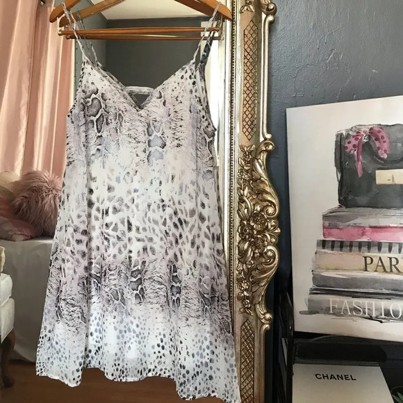Sweet Claire gray snake print slip dress - Picture 3 of 8